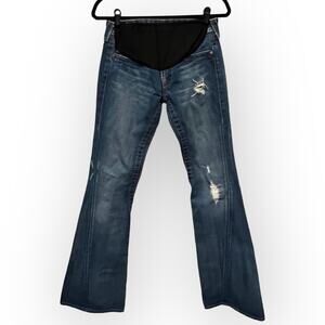 True Religion Joey Twisted Hem Flare Jeans size 27 Maternity